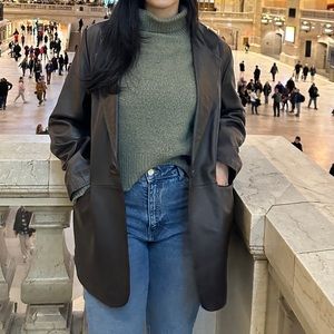 Denim & Co. -
Genuine Leather -
Women's Blazer